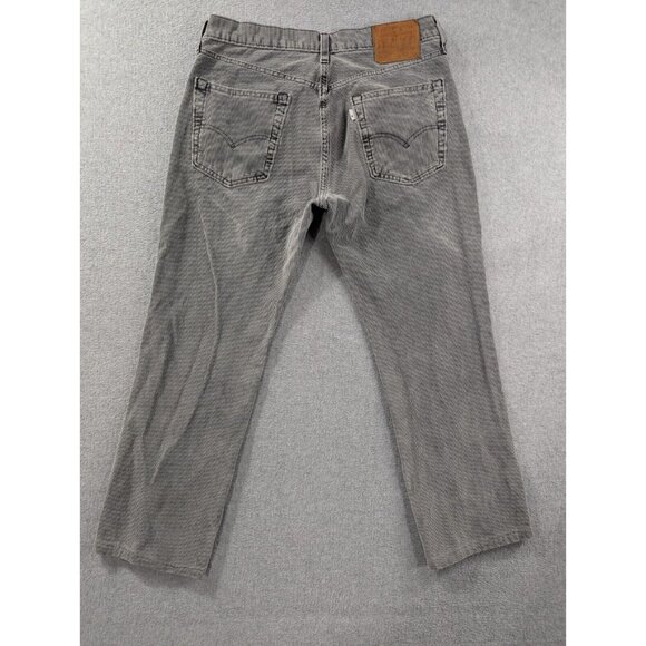 Levis Premium 514 Jeans Mens Size 32x29 Grey Corduroy Classic Fit STraight Leg - Picture 7 of 14